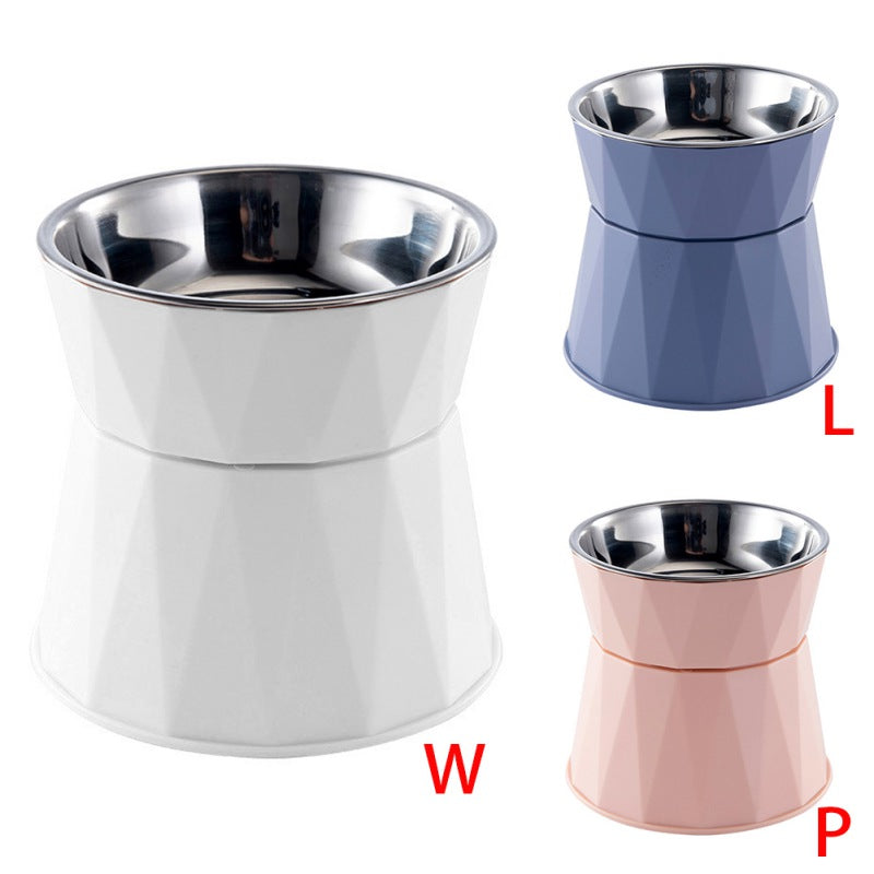 Stainless Steel Pet Dog Bowl High Foot