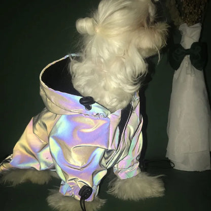 Pet Dog Flashing Hoodie Waterproof Reflective