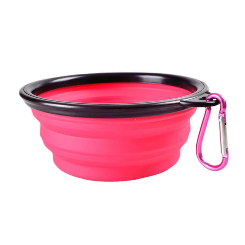 Silicone Foldable Pet Dog Candy Color Bowl