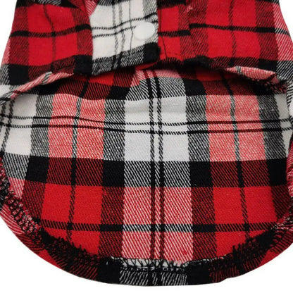 Summer Pet Dog Fashion British Style Plaid Clothes