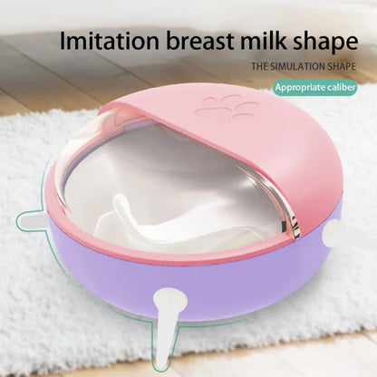 Pet Dog Bubble Milk Bowl Feeder with Nipples