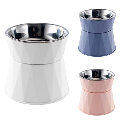 Stainless Steel Pet Dog Bowl High Foot