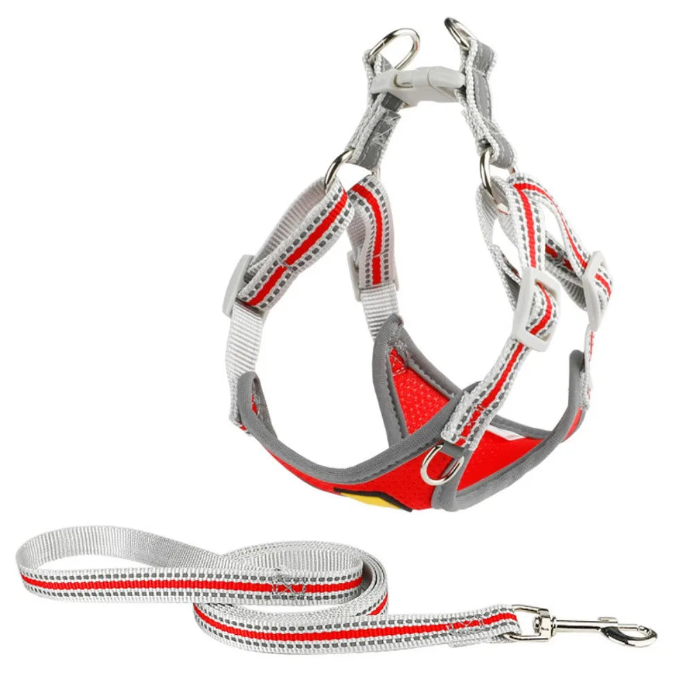 Reflective Pet Dog Harness With Leash Set