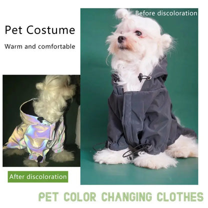 Pet Dog Flashing Hoodie Waterproof Reflective