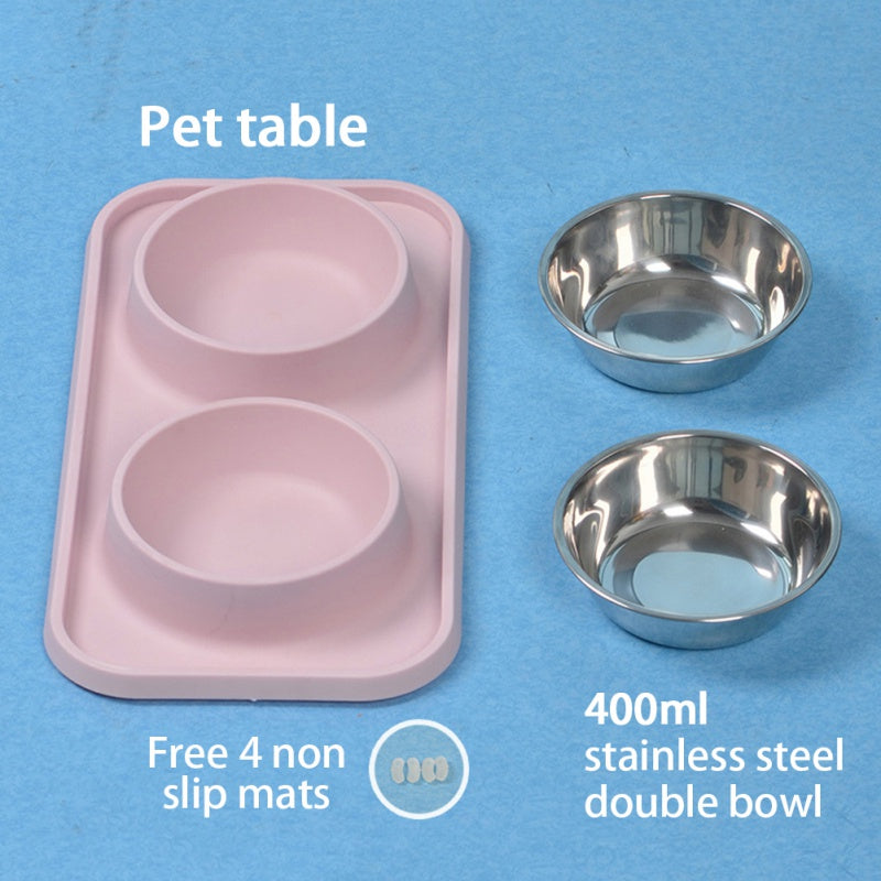 Anti-skidding Pet Dog Double Bowl