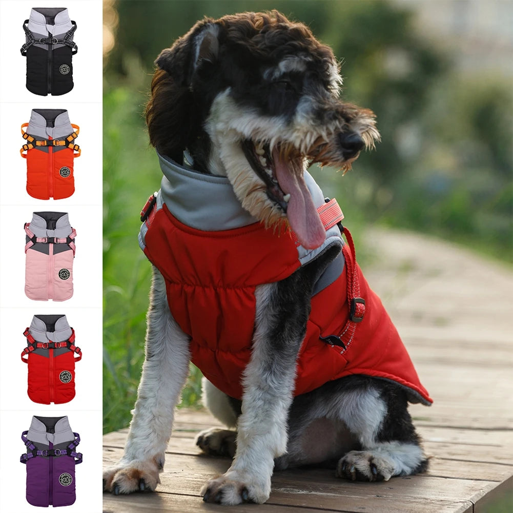 Winter Warm Pet Dog Clothes With Harness