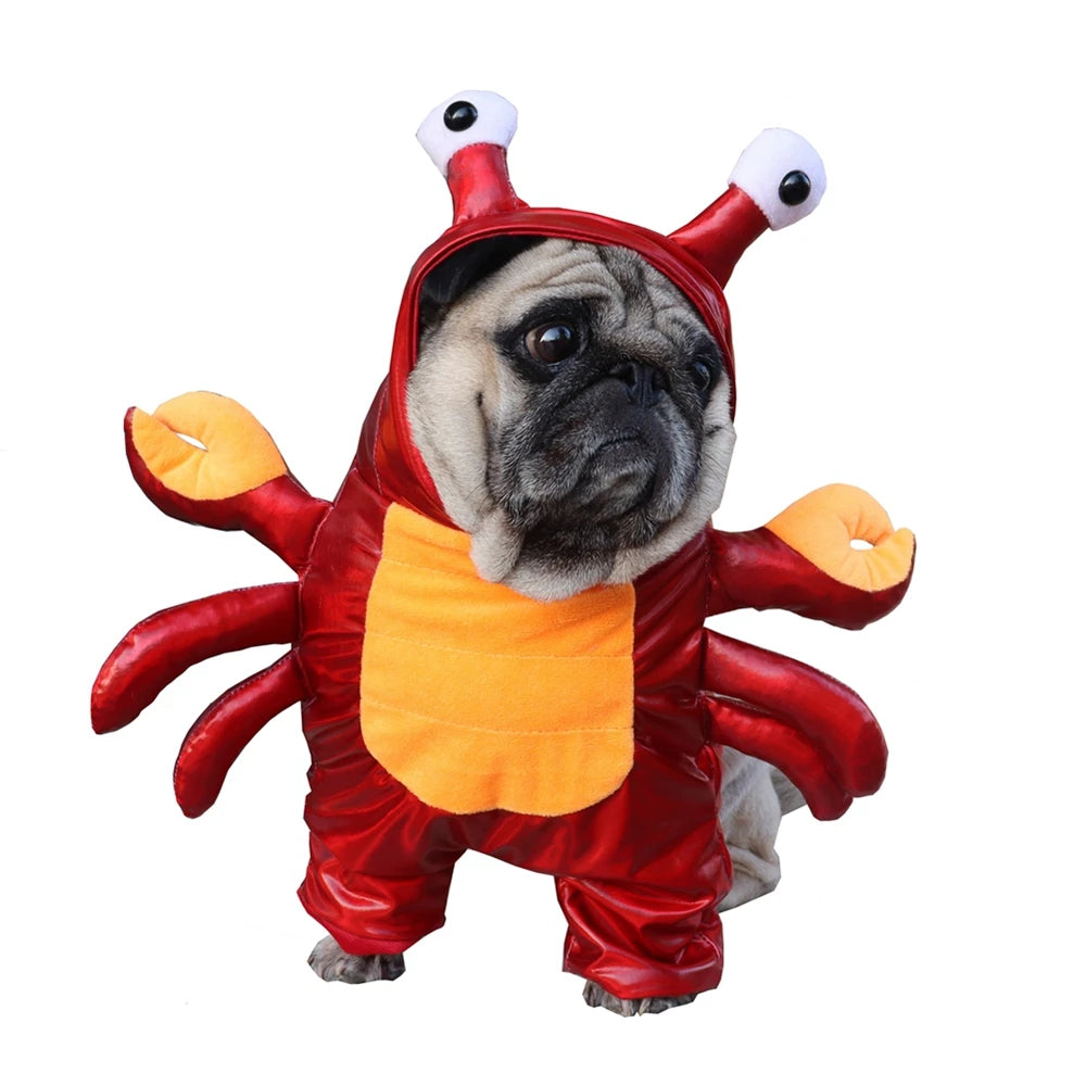 Funny Halloween Pet Dog Costumes Crab Suit