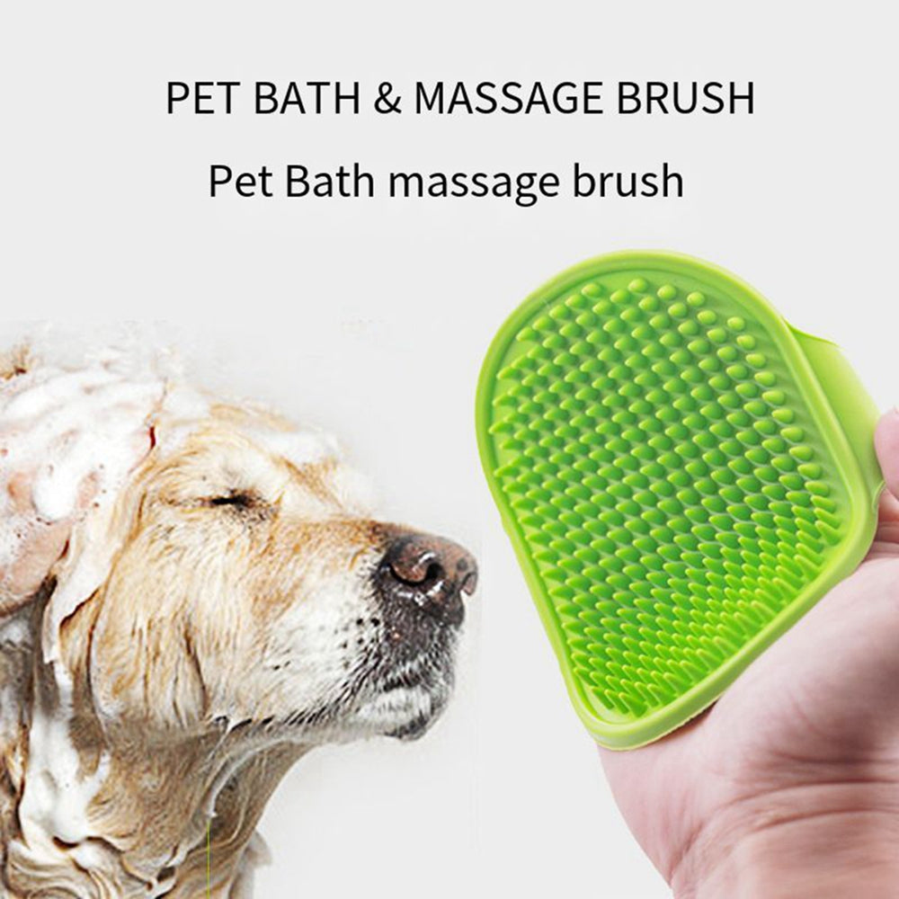 Pet Dog Rubber Glove Hair Massage Brush