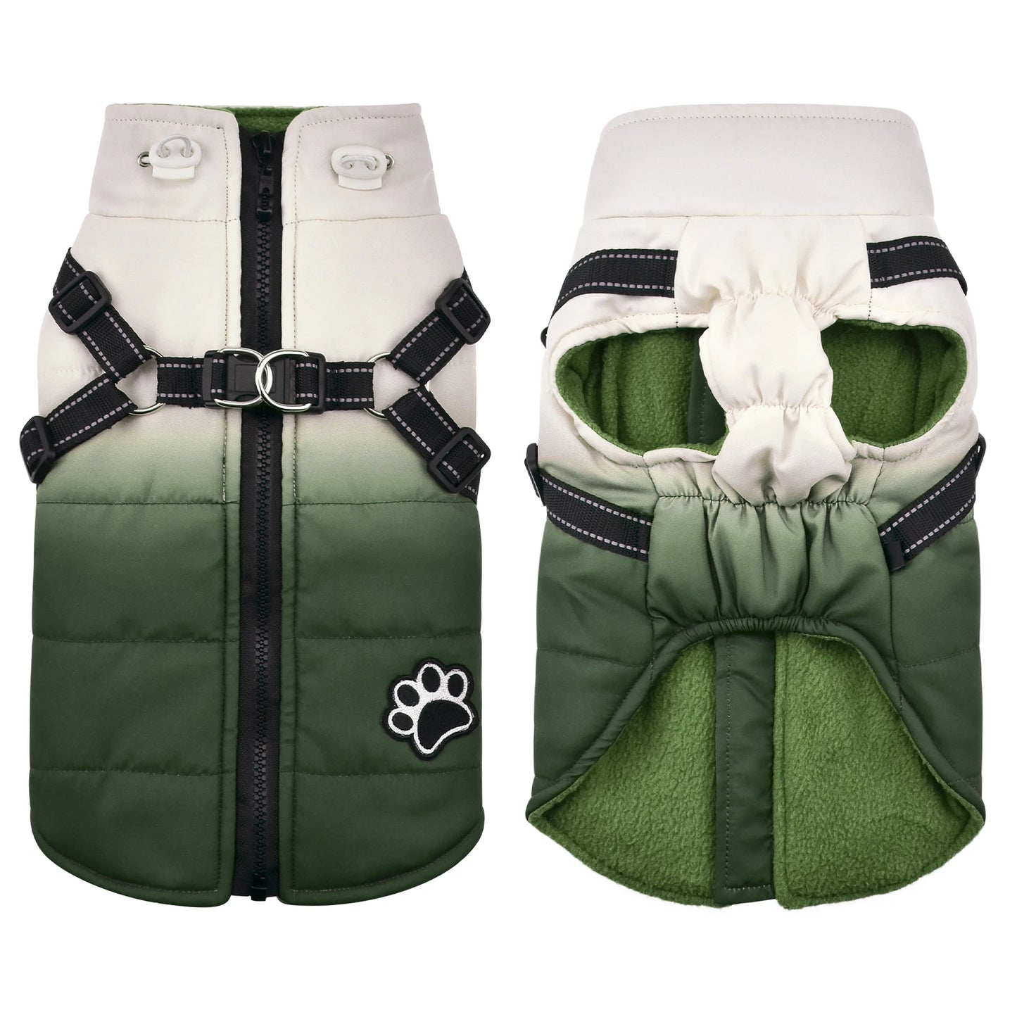 Waterproof Pet Dog Jacket With Harness