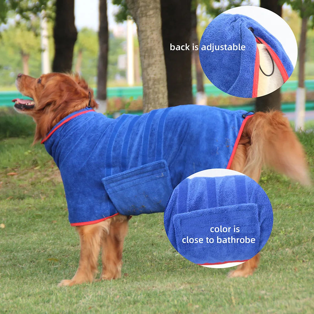 Pet Dog Microfiber Bathrobe Towel