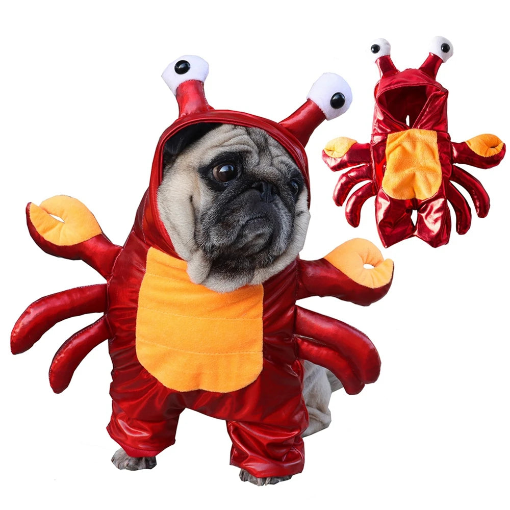 Funny Halloween Pet Dog Costumes Crab Suit