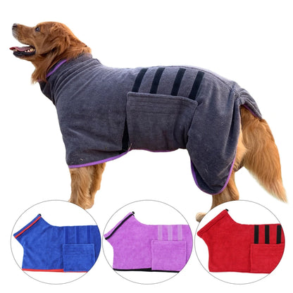 Pet Dog Microfiber Bathrobe Towel