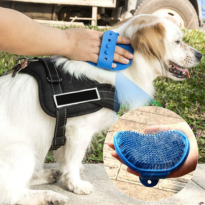 Pet Dog Rubber Glove Hair Massage Brush