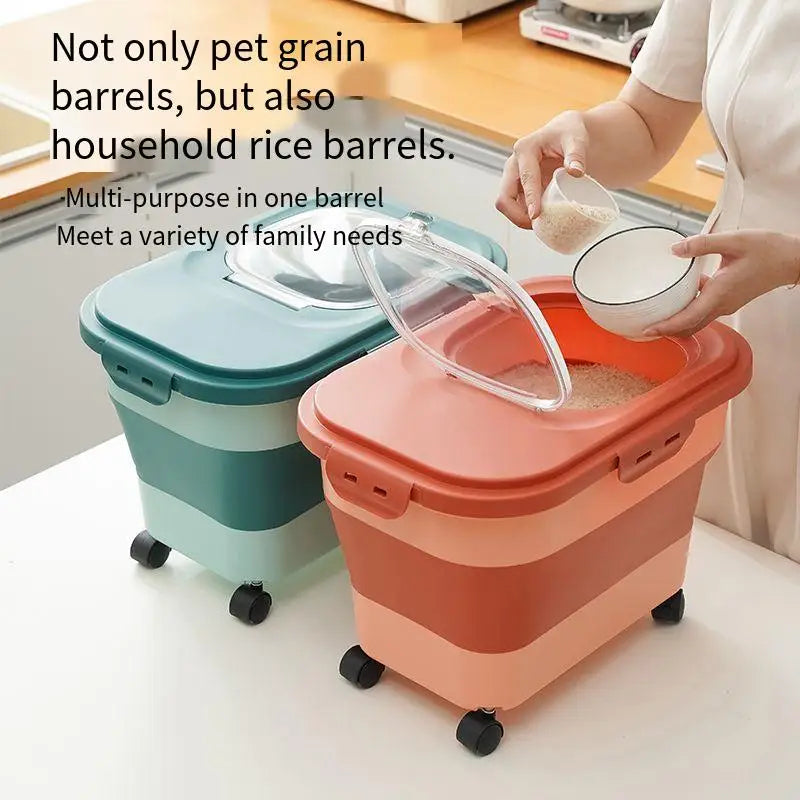 13/33LB Collapsible Pet Dog Food Storage Container