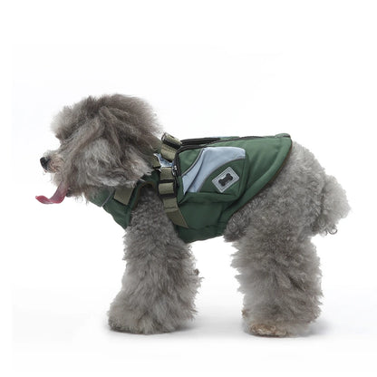 Waterproof Pet Dog Jacket With Harness