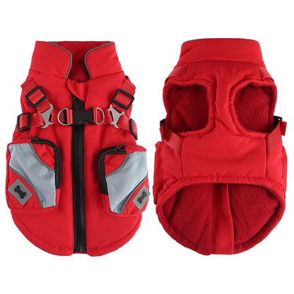 Waterproof Pet Dog Jacket With Harness