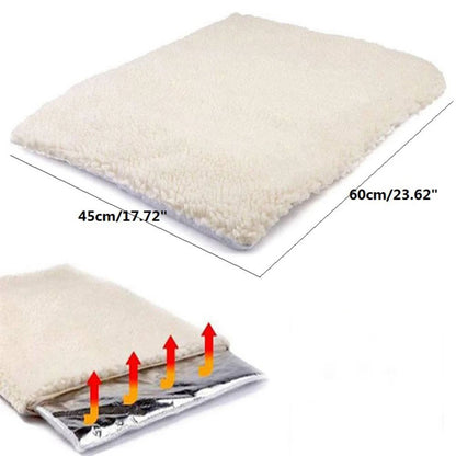 Pet Dog Self-Heating Blanket Fluffy Blanket Mat