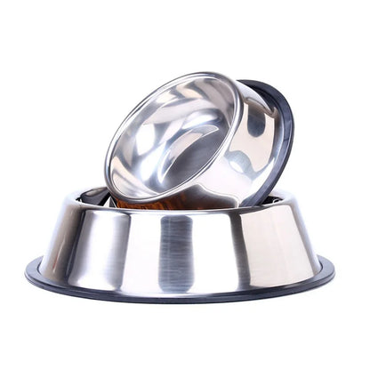 Pet Feeding Bowls Stainless Steel Non-slip Bowl