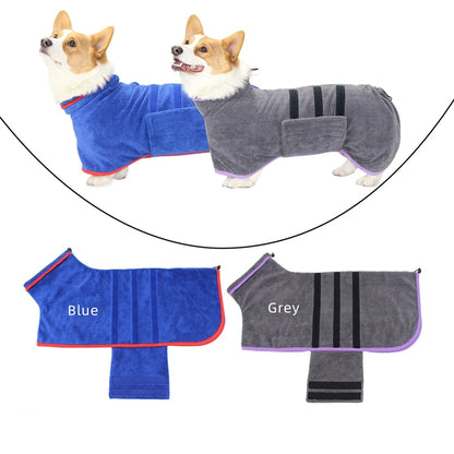 Pet Dog Microfiber Bathrobe Towel