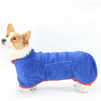 Pet Dog Microfiber Bathrobe Towel