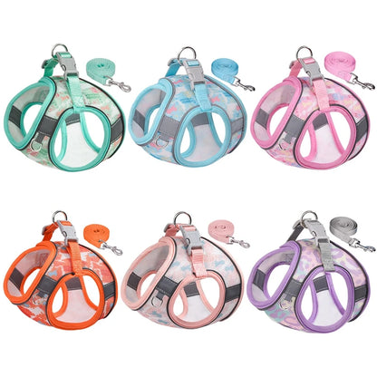 Breathable Reflective Pet Dog Harness Leash Set