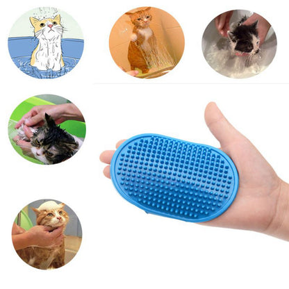 Pet Dog Rubber Glove Hair Massage Brush