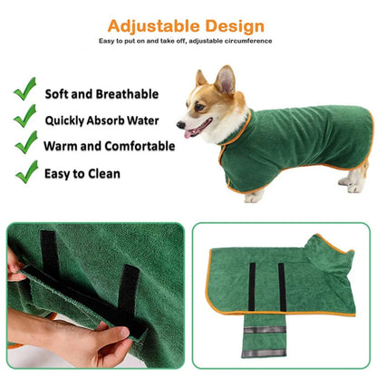 Pet Dog Towel Super Absorbent Bathrobe towel