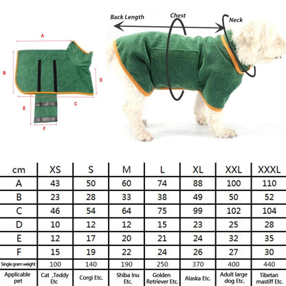 Pet Dog Towel Super Absorbent Bathrobe towel