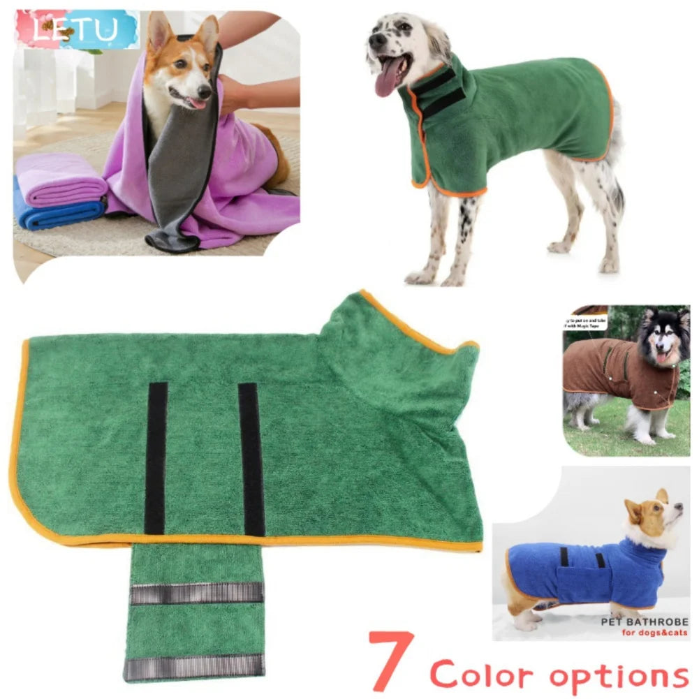 Pet Dog Towel Super Absorbent Bathrobe towel