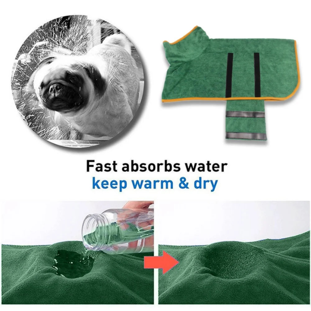 Pet Dog Towel Super Absorbent Bathrobe towel