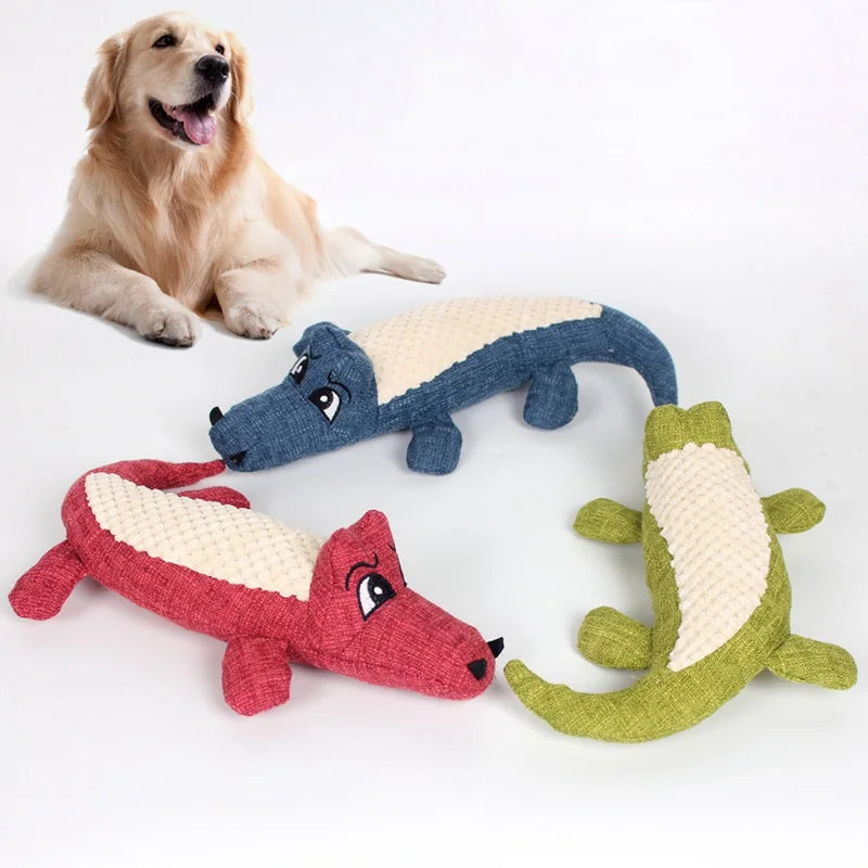 Interactive Cartoon Animal Plush Crocodile Shape Toy