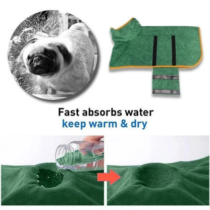 Pet Dog Towel Super Absorbent Bathrobe towel