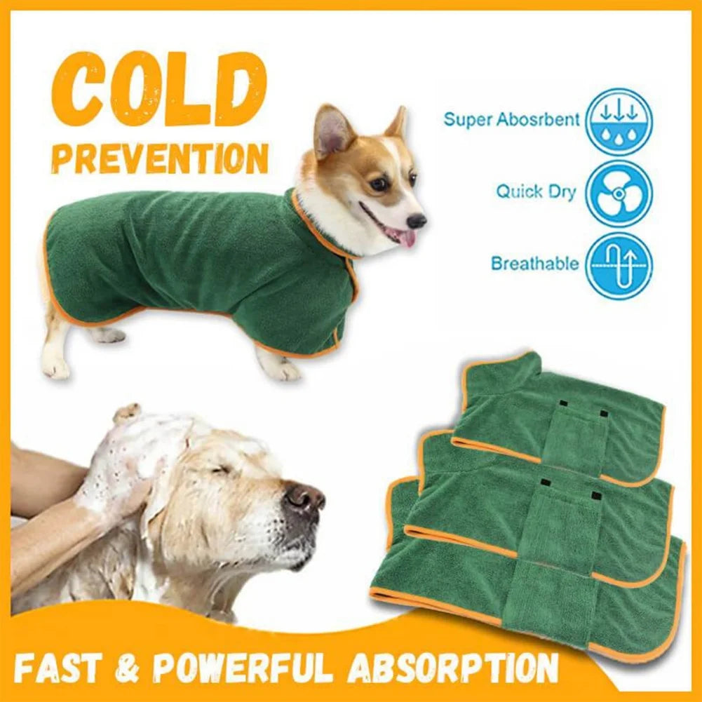 Pet Dog Towel Super Absorbent Bathrobe towel