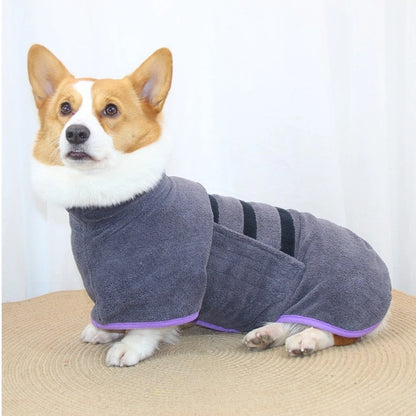 Pet Dog Microfiber Bathrobe Towel