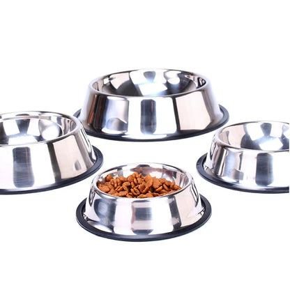 Pet Feeding Bowls Stainless Steel Non-slip Bowl