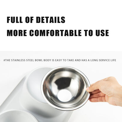 Stainless Steel Pet Dog Double Bowl