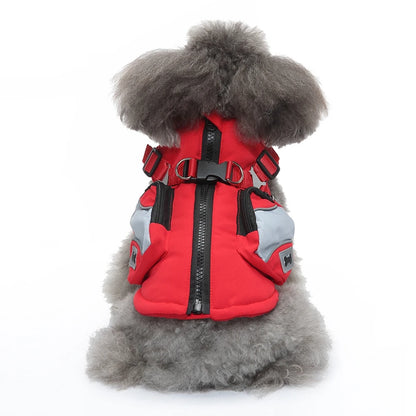 Waterproof Pet Dog Jacket With Harness