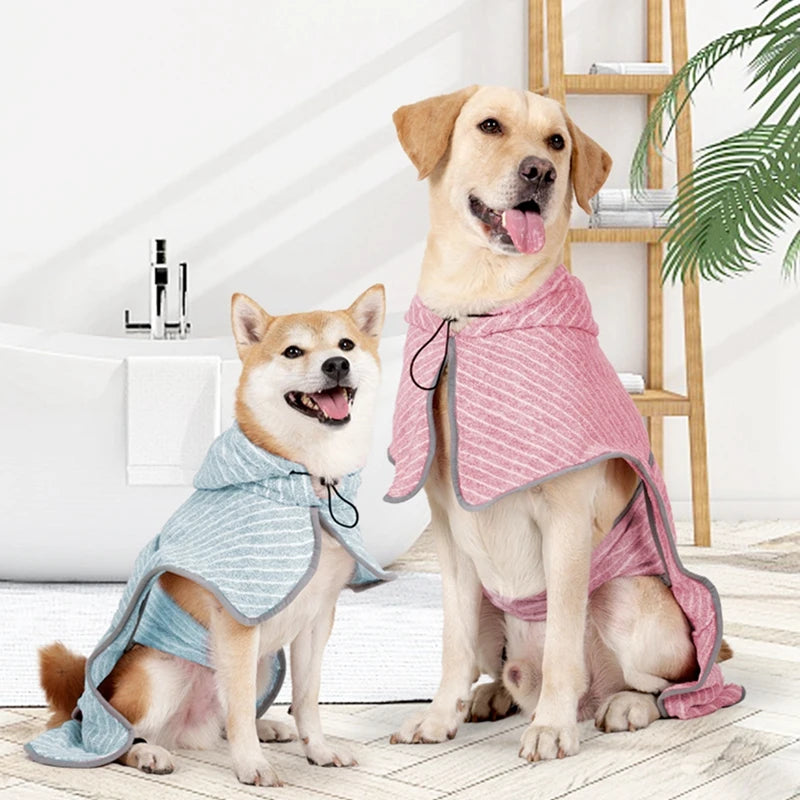 Pet Dog Drying Coat Absorbent Bathrobe Towel