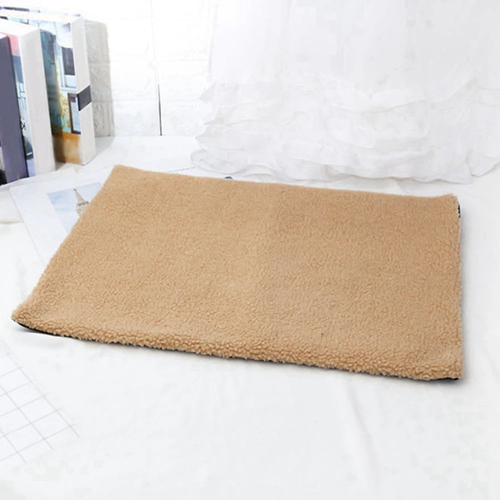 Pet Dog Self-Heating Blanket Fluffy Blanket Mat