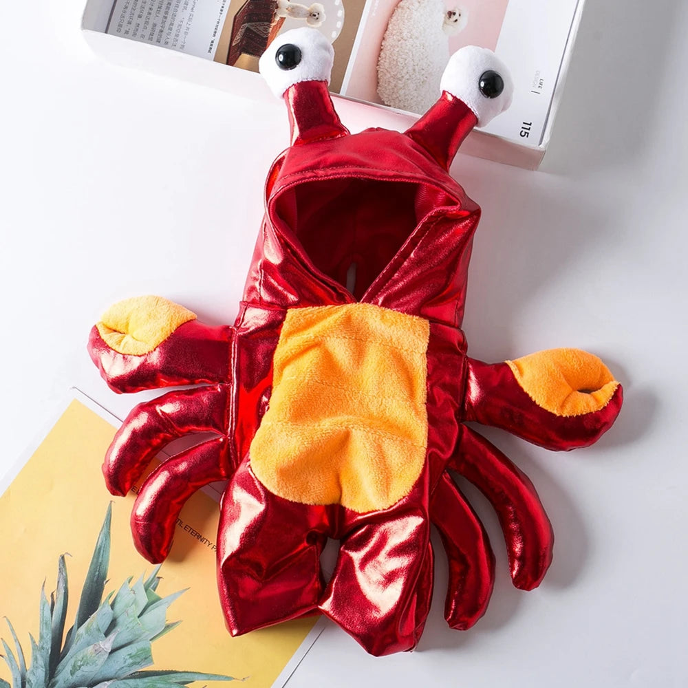 Funny Halloween Pet Dog Costumes Crab Suit