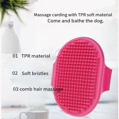 Pet Dog Rubber Glove Hair Massage Brush